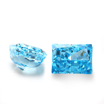 Radiant Aquamarine CZ Loose Gemstones (Pack of 5)